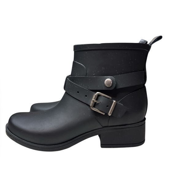 Lucky Brand Black Pedra Rain Ankle Booties - Picture 1 of 4